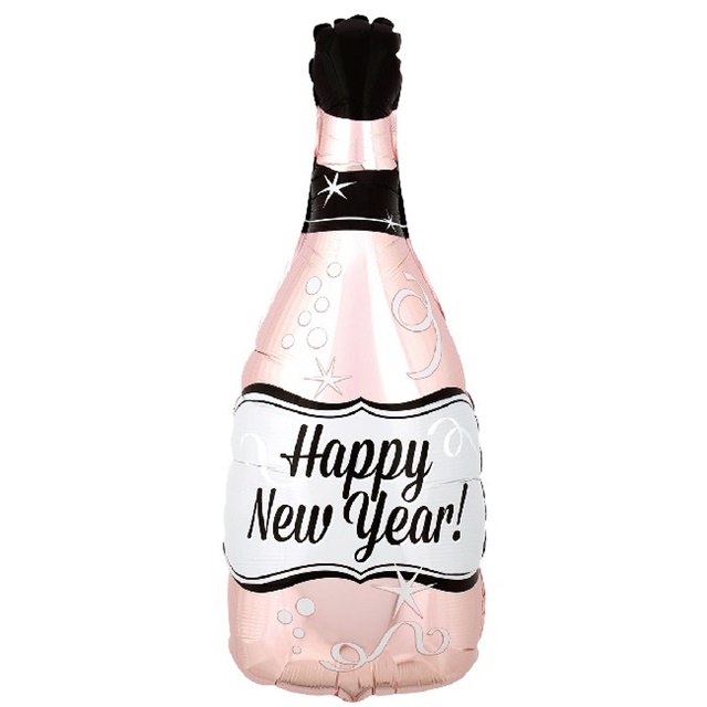 Balon foliowy SZAMPAN BUTELKA - Happy New Year